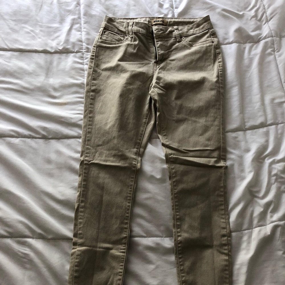 Blue Spice tan skinny jean